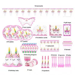 Egyszarvú party készlet