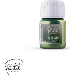 Láva fémes textúrájú Fractal - Olíva arany (30 ml)