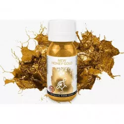 Folyékony fémes színű Étel színek Új Méz arany (18 ml) E171 nélkül