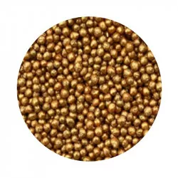 Arany metálos cukorgyöngy 2 mm 1 kg