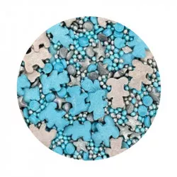 Közön sugar bevonat kék-szürke medi csomagolás 1 kg