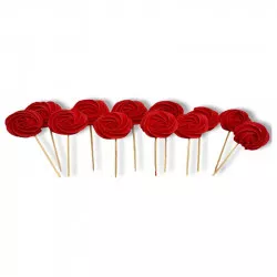 Cukorgyöngyök vörös 12db