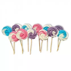Színes cukorkák nyalókák három fajta 12 darab