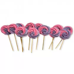 Lila-rózsaszín cukorompuszív 12 darab