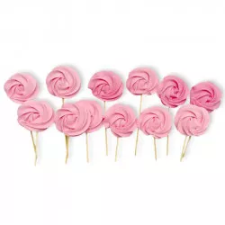 Rózsaszín cukorkalikacok 12 db