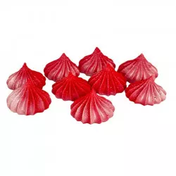 Mini piros epreszek, ezüst ragyogással 9 darab