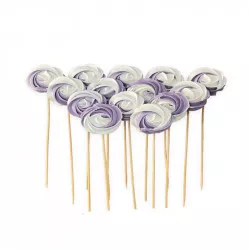 Cukorkák fehér-lila 12 db