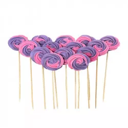 Rózsaszín-lilára cukorpálcikák 12 darab