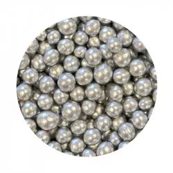 Cukor–rizs gyöngy ezüstös 7mm 1kg