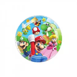 Parti papír tányér 22 cm 10 db Mario