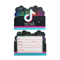 Meghívó születésnapra 10 darab TikTokhoz