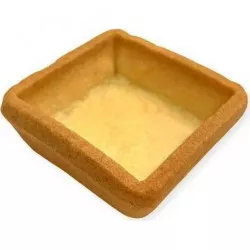 Ruhat tartlet vypade 4,5 cm-es, világos vajsárga keksz formázó kosárka, 20 db