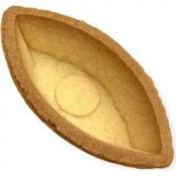 Törtavális tölcsér kosárka vajagos, sima világos 6,7 cm (24 db)