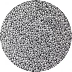 Cukorgyöngy fényes ezüst 3-4mm 80g