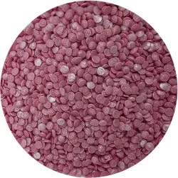 Rózsaszín gyöngyház konfetti cukorkás díszítés 80 g