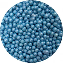 Kukorica-rízs gyöngy kék perlt sárga 7mm 80g