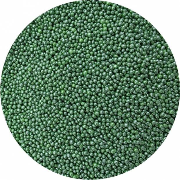 Cukor gyöngyök metál zöld 2mm 80g 80g