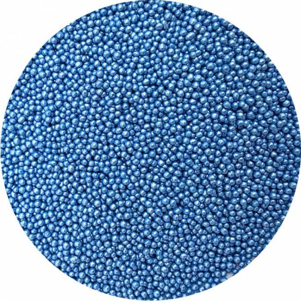 Cukor gyöngyök metálkék 2mm 80g 80g