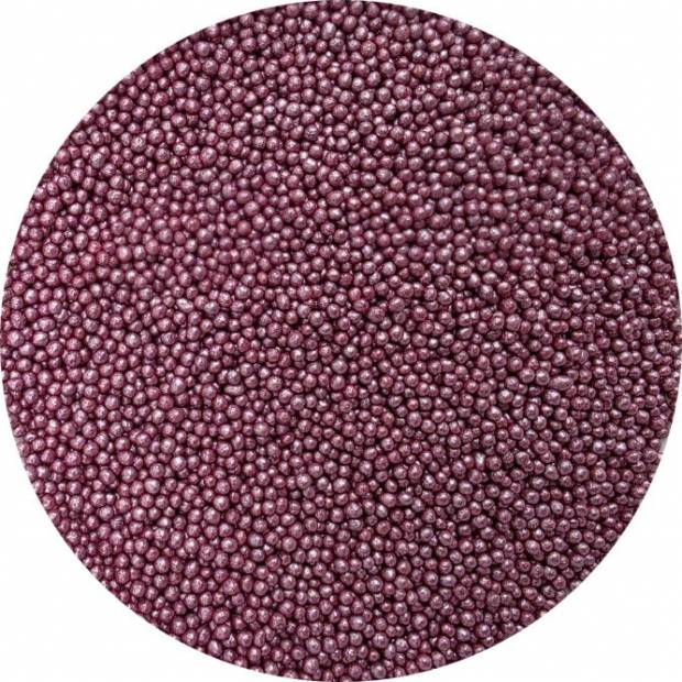 Cukros gyöngyök metál sötét rózsaszín 2mm 80g