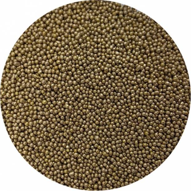 Cukor gyöngyök metál sötét arany 2mm 80g 80g