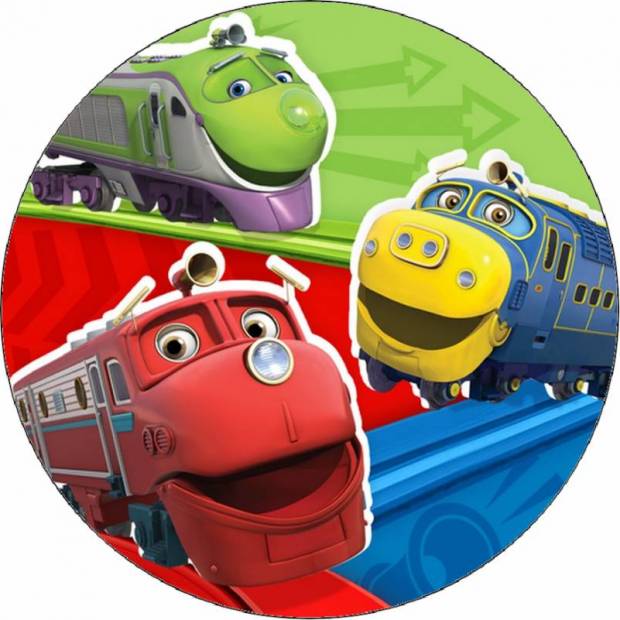 Ehető papír chuggington - boldog vonatok 19,5 cm