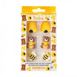 Cukor díszítő mézes 6 db