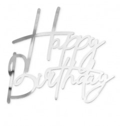 Boldog Születésnapot rézmentes, ezüst 12,5x12 cm