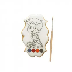 Ingek: Perníčková omalovánka malý fotbalista 55g
Fel a magyar fordítása: **Mézeskalács színező kis futballista 55 g**