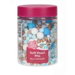 Cukor(díszítés) gyöngy - kék ünneplés 80 g