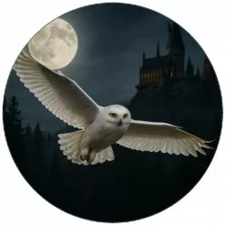 Süthető papír Hedvika bagoly repül az erdő fölött Harry Potter 19,5 cm