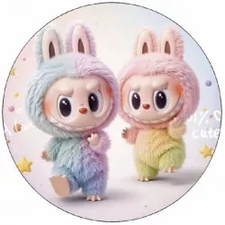 Ingyen ehető papír Labubu színes 19,5 cm - Pictu Hap