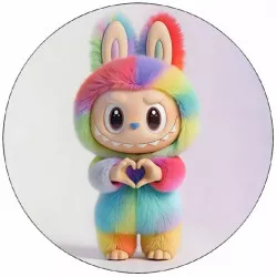 Tölthető szivárványos papír Labubu 19,5 cm - Pictu Hap