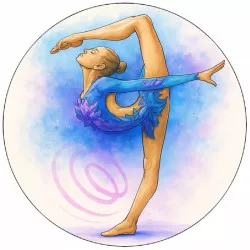 Fogyasztható papír tornász számára, színben 19,5 cm