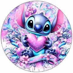 Szeletelhető papír Stitch szívecskével 19,5 cm - Pictu Hap