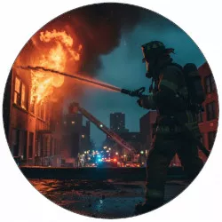 Ételpapír tűzoltó éjfélkor 19,5 cm