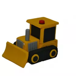 Buldozer ehetetlen cukormás dekoráció 11x7x6 cm