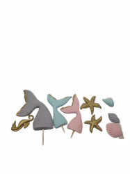 Sellőspára nem evhető cukormás dekoráció 12 cm