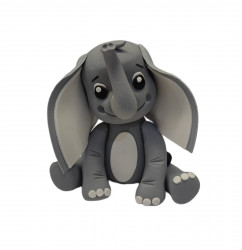 Elefánt nem esz Rámpás cukorszín dísz 8x8 cm