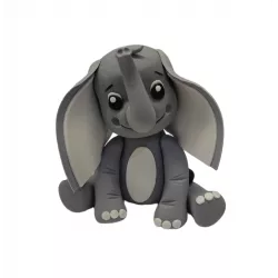 Elefánt nem esz Rámpás cukorszín dísz 8x8 cm