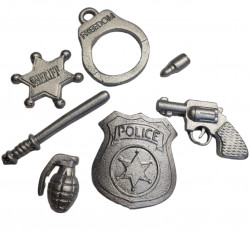 Rendőri készlet ehetetlen cukorkás díszítés