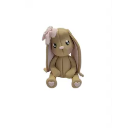 Barna nyúl nem evő cukorgyöngy dekoráció 9 cm