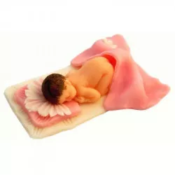 Baba/borjú modelovací agyagból kislány 10x5 cm