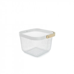 Fémkosár fa fogantyúval