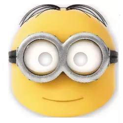 Papírból készült parti álarcok Minionok, 6 db