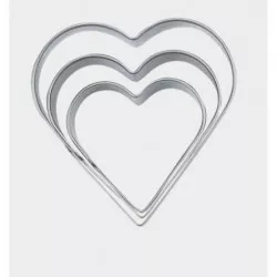Tölthető szív alakú sütőformák készlet 4 / 5 / 6 cm-es méretben