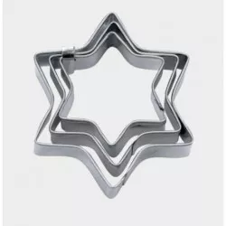 Csillag formázó- és sütőhombóc készlet 4 / 5 / 6 cm-es méretben