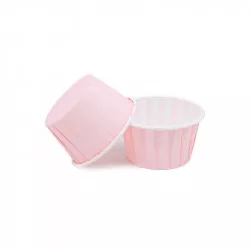 Muffin formázó papír, világos rózsaszín, merev perem, 50x39mm, 100 db