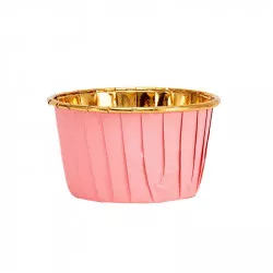 Rózsaszín muffinszilikon vagy papírkosár, merev falú, 50x39 mm, 50 darab