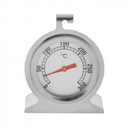 Konyhai rozéz-nerezacél/üveg sütőhőmérő, Ø 6 cm