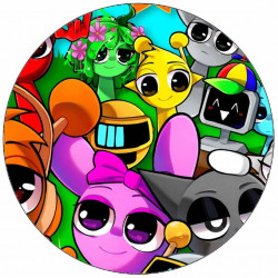 Fogyasztható papír Sprunki összesen 19,5 cm